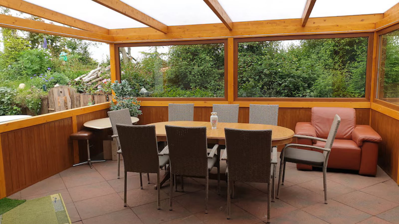 Ferienhaus Heede Terrasse