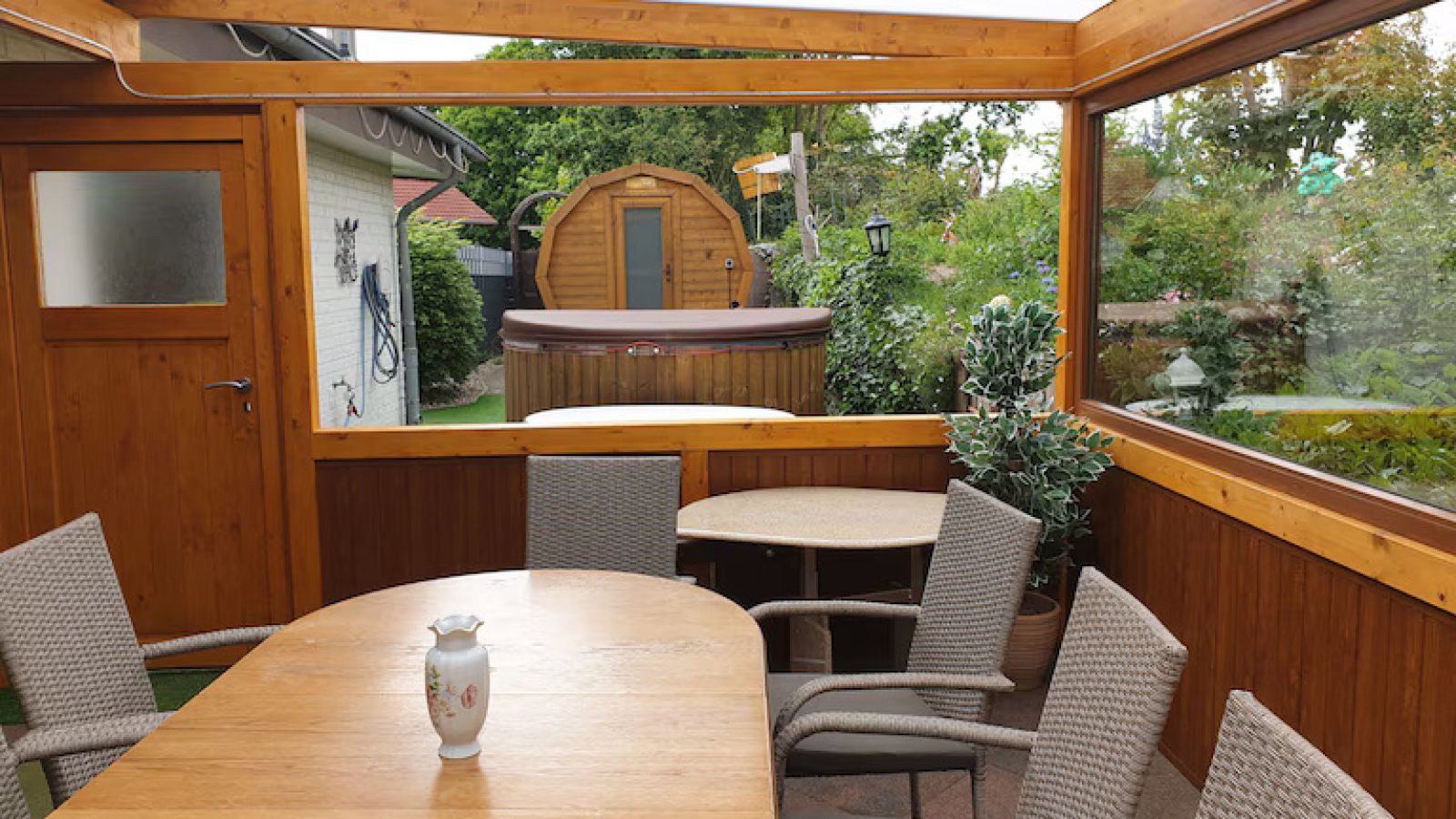 Ferienhaus Heede Terrasse