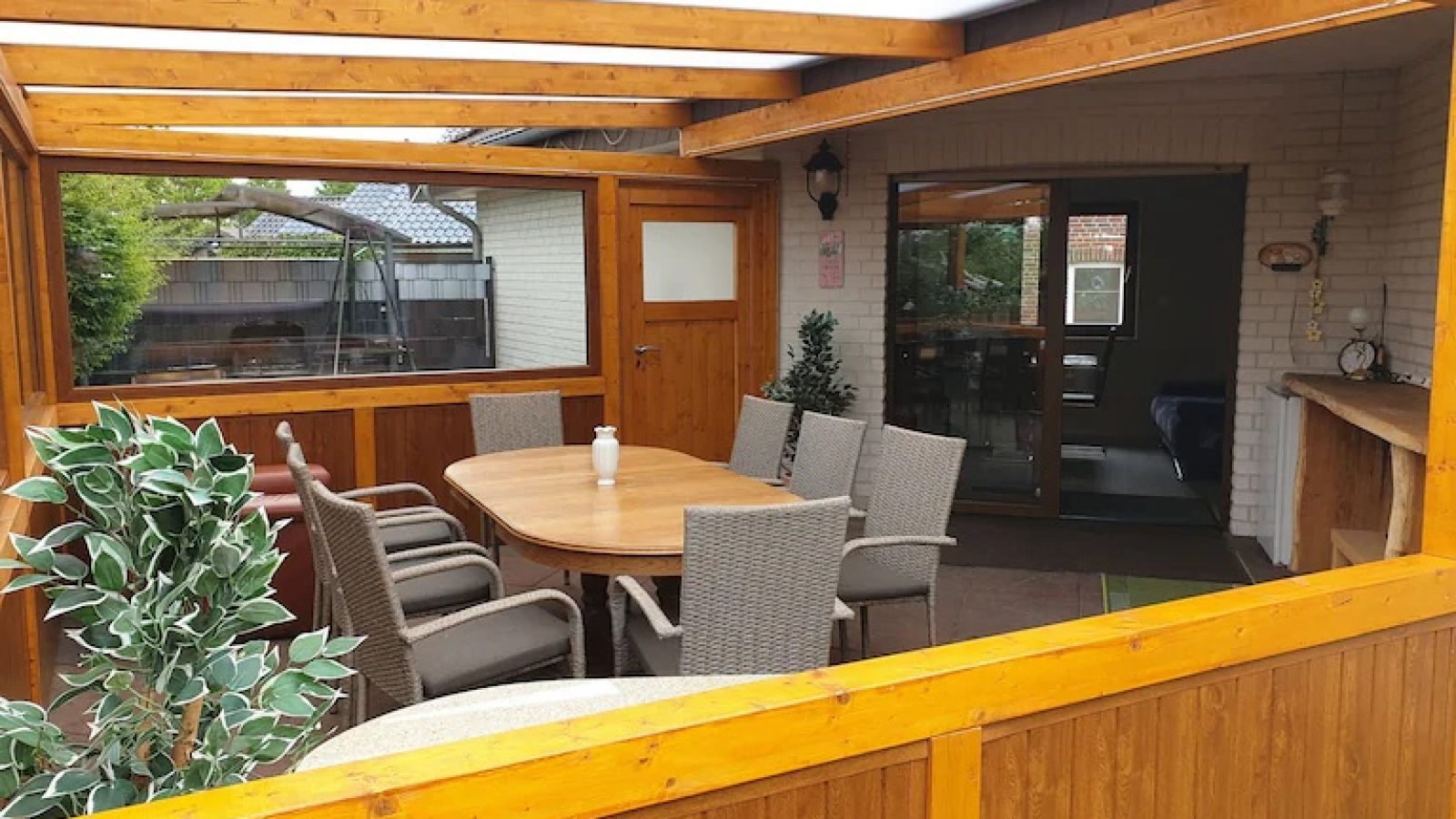 Ferienhaus Heede Terrasse